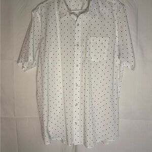 Travis Mathew White Polka Dot Shirt